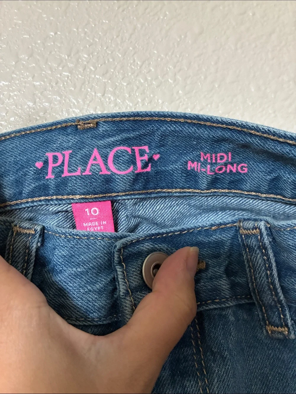 The Children's Place Light Blue Denim Shorts with Rolled Hem